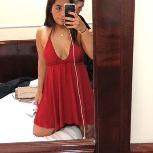 Brandy Melville red halter dress